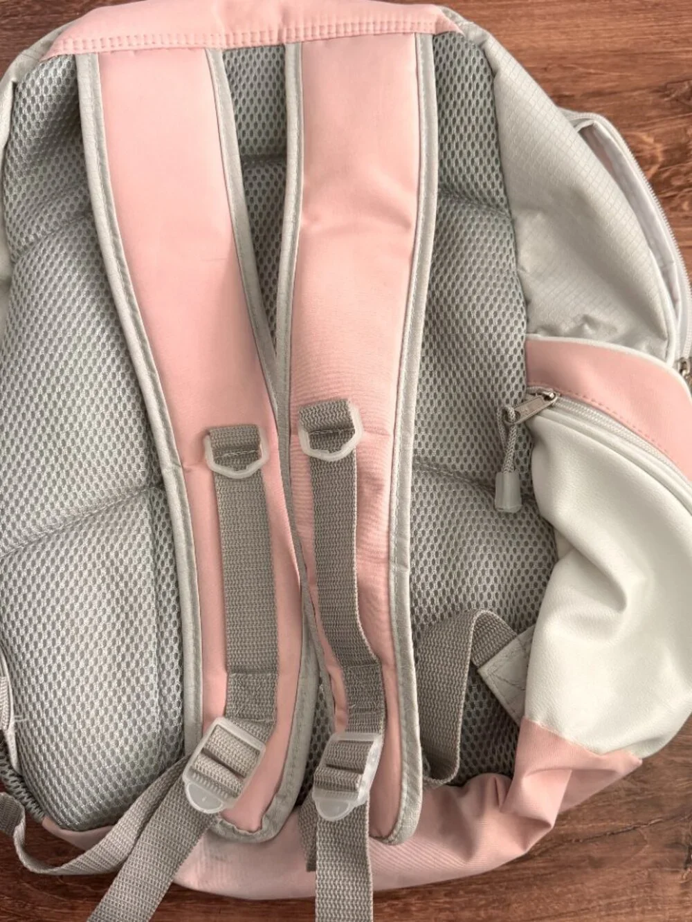 Starter Pink Gray Quilted Small Backpack Daypack Travel Bag 15